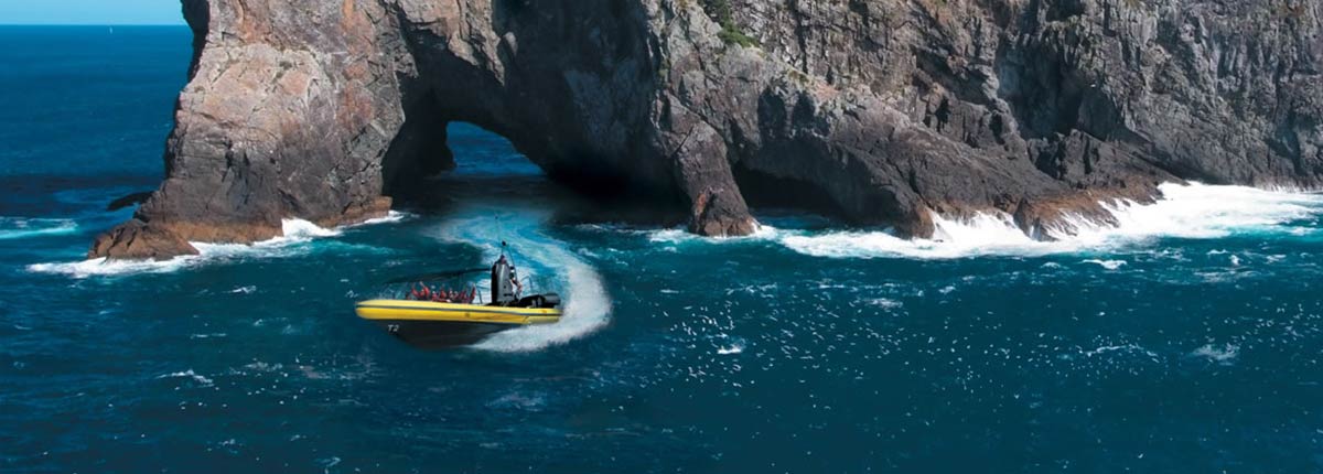 Boating around the Bay of Islands, New Zealand