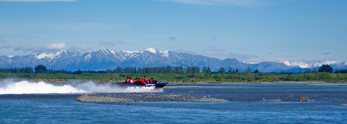 Jet boating around Christchurch, New Zealand