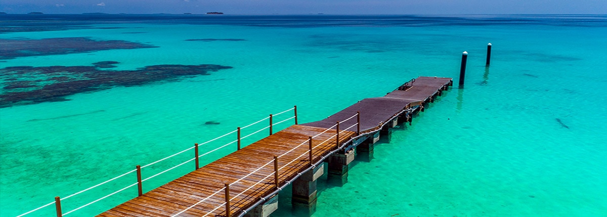 Wharf in Conflict Islands, Papua New Guinea