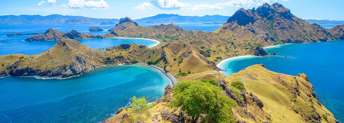 Aerial view of Komodo Island, Indonesia