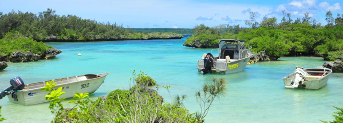 Water passages around Mare, New Caledonia