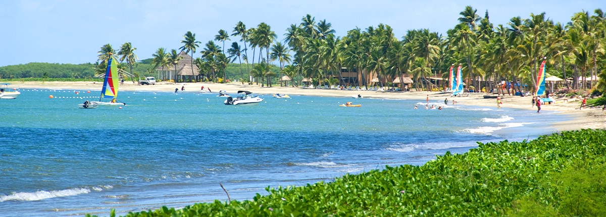 Beach view in Port Denarau, Fiji