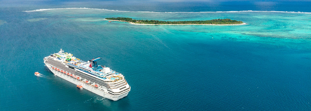 Carnival Splendor cruising the South Pacific Islands