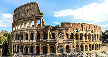 view of the coliseum in rome, italy