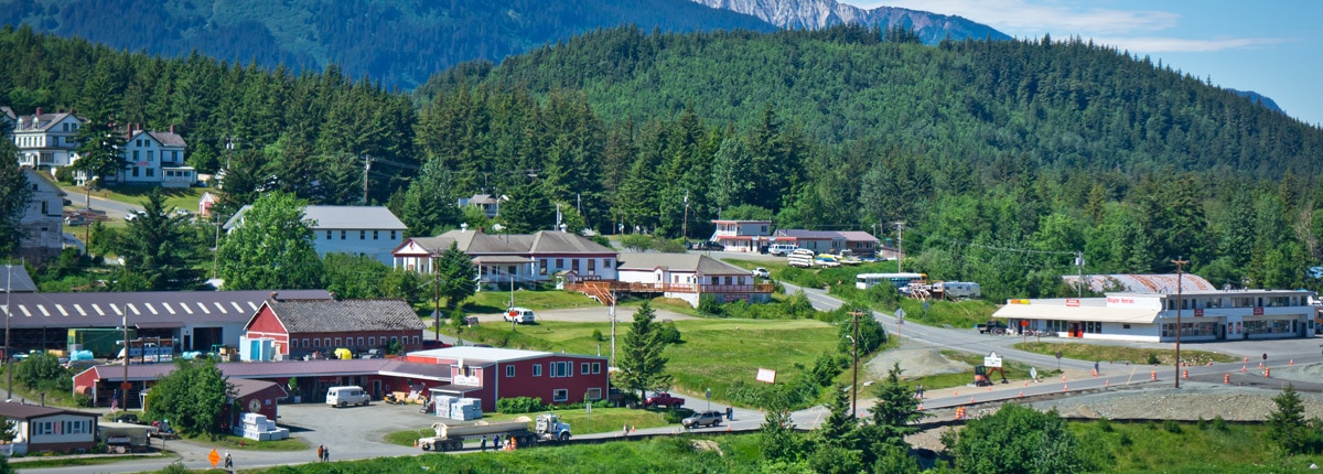 beautiful view of a town in haines, alaska 