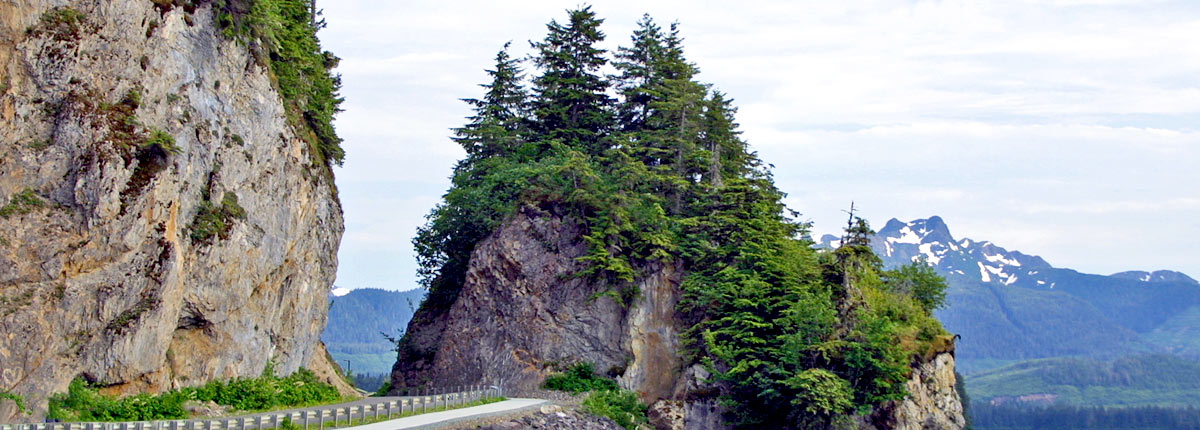 Hiking trail in Icy Strait Point, Alaska