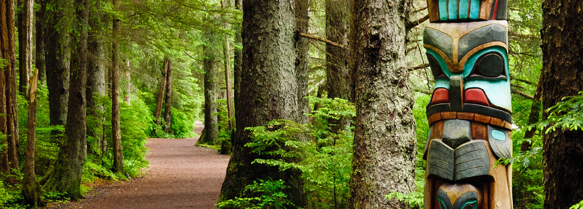 Totem poles in Sitka, Alaska