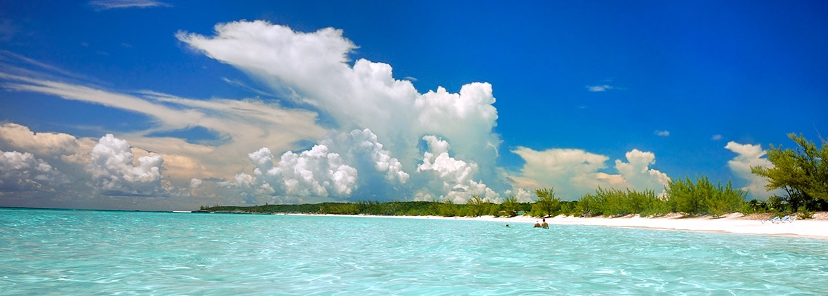 scenic ocean view of half moon cay