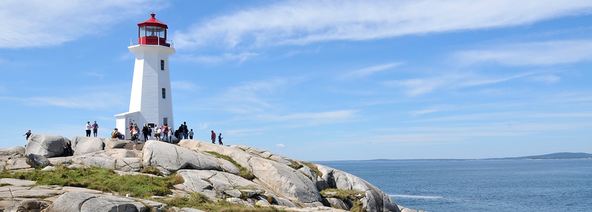 see the famous lighthouse at peggy's cove