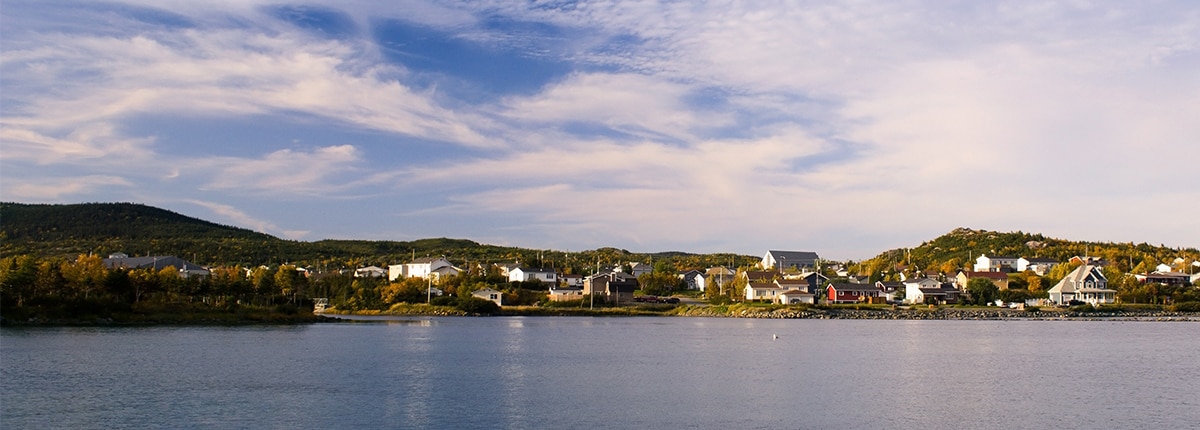 harbor waterway landscapes in st anthony, canada