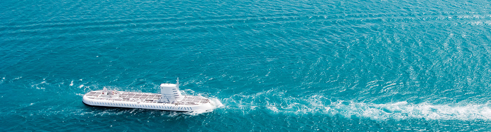 Aerial view of the Atlantis Submarine off the coast of Aruba