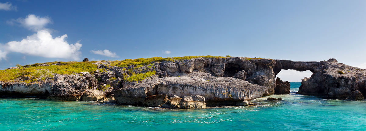 blue water and rocky coast in antigua