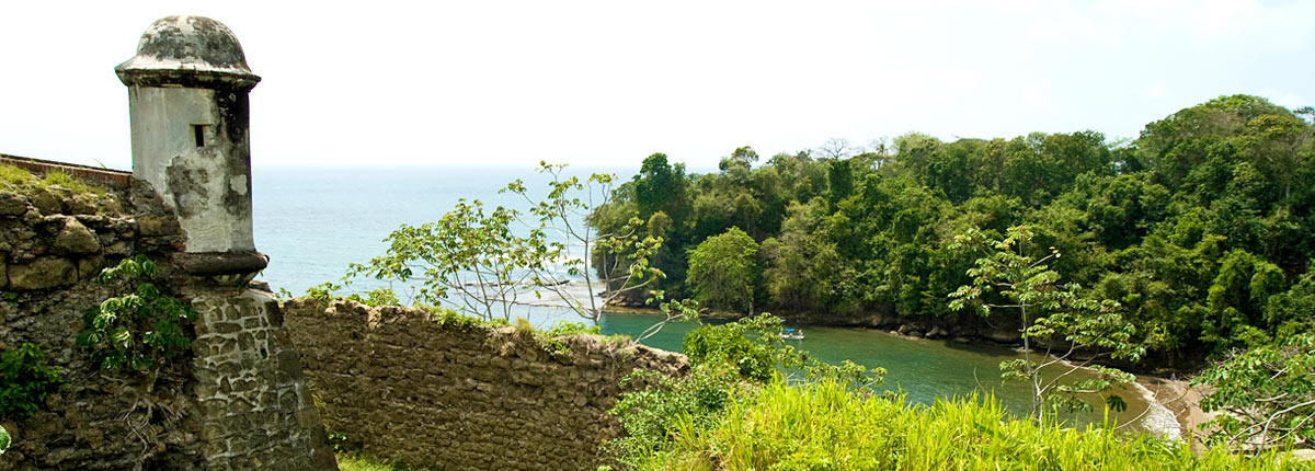 historic building structures along  colon hillside