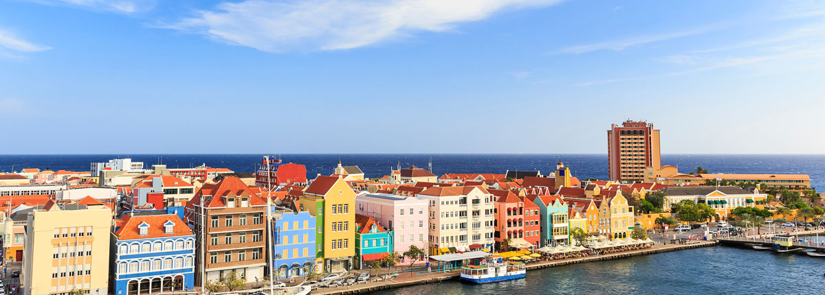 dine and shop along the waterfront of curacao