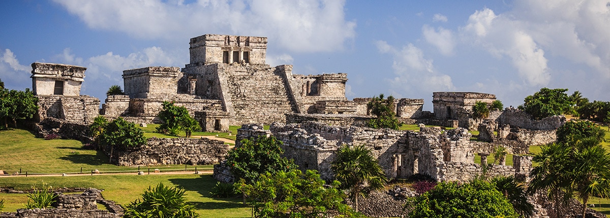 ancient mayan ruins in tulum, mexico