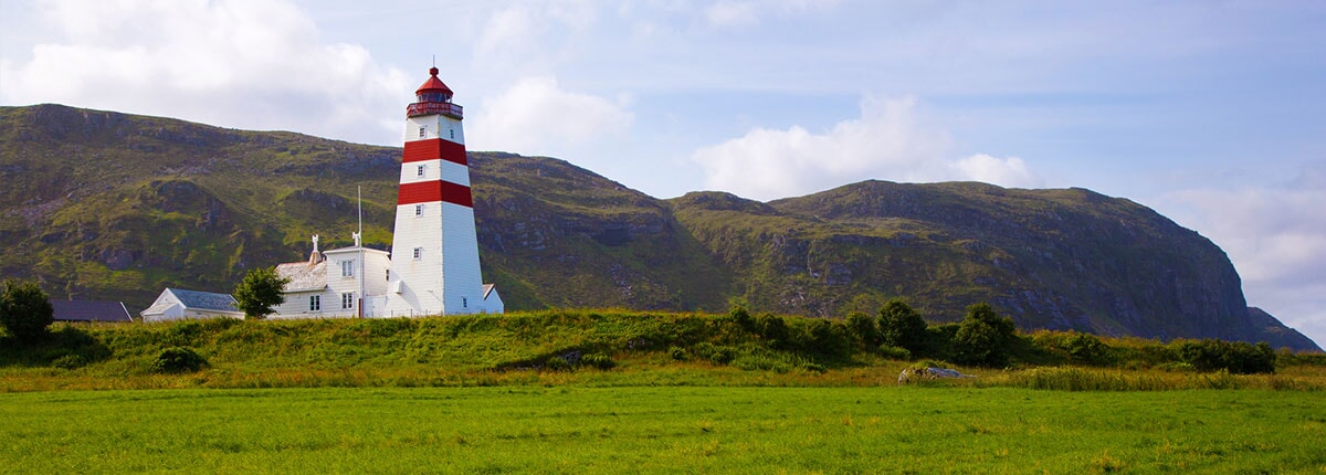 the alnes lighthouse in alesund, norway