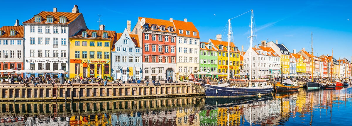 the nyhavn canal in copenhagen, denmark