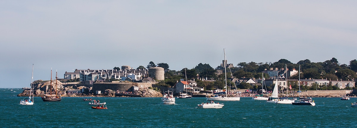 harbor image of boats in dun laoghaire mid day