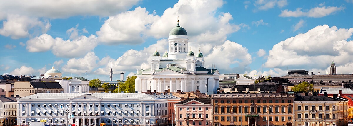 view of the helsinki cathedral university on a sunny day 