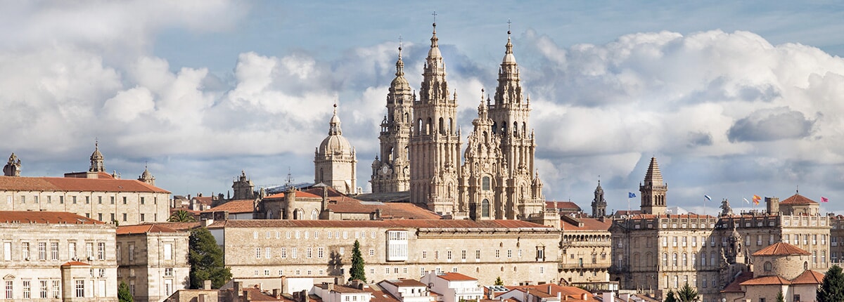 cathedral of santiago de compostela in la coruna, spain