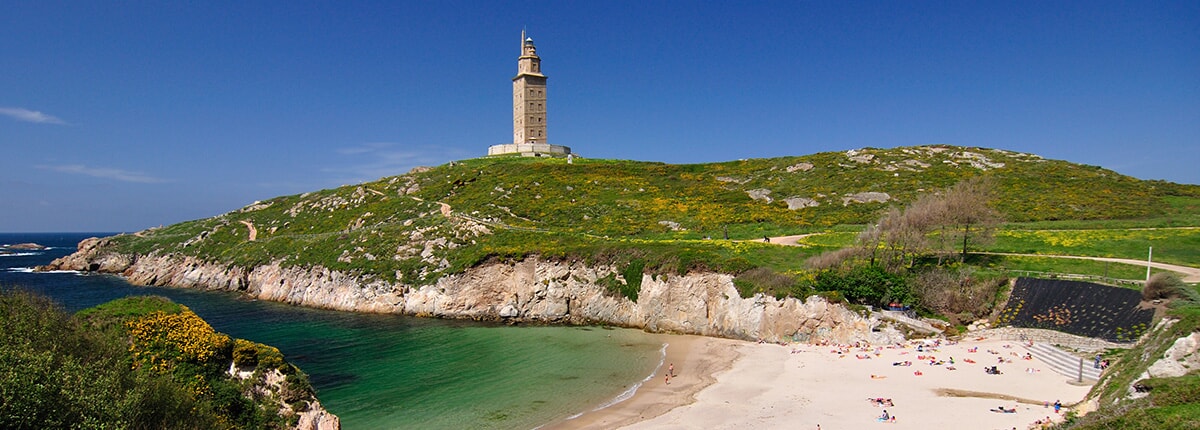 tower of hercules in la coruna, spain