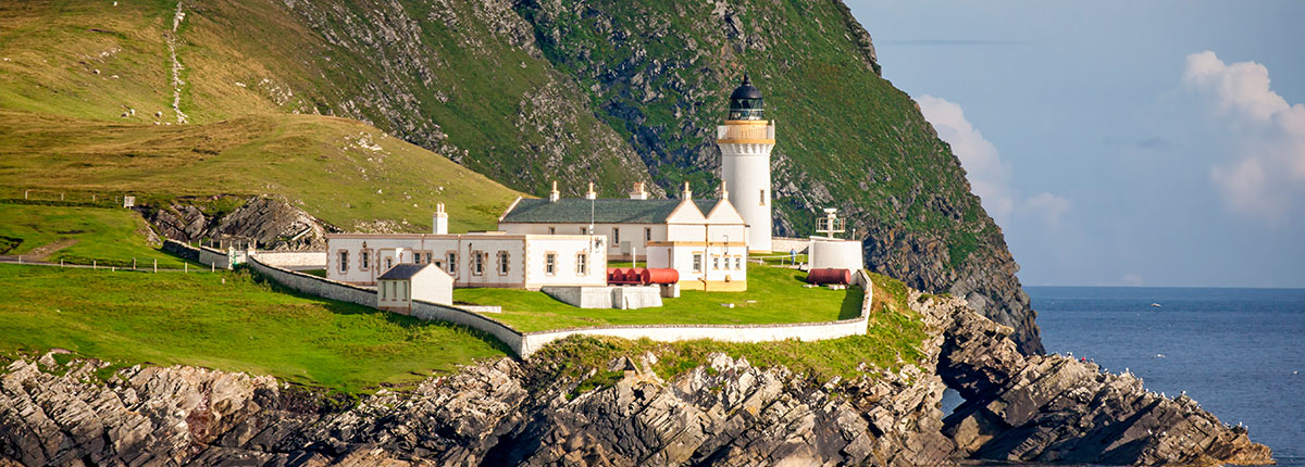 bressay lighthouse in lerwick, shetland islands