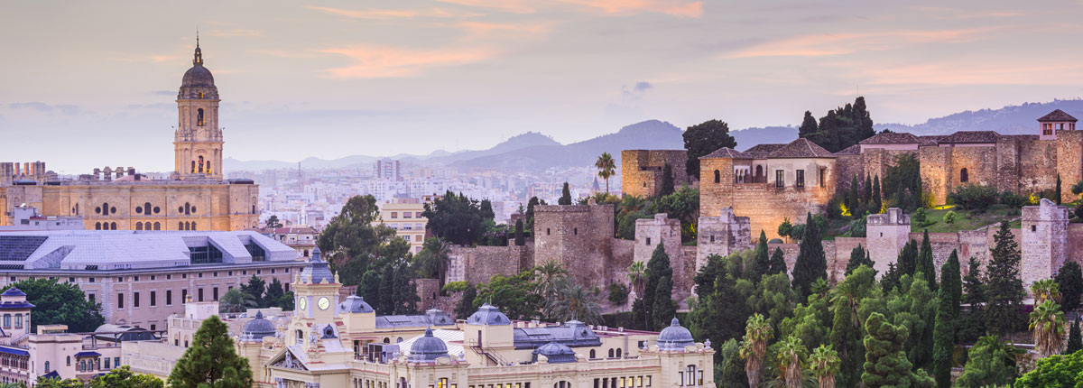 View of Málaga, Spain including the Cathedral of Málaga