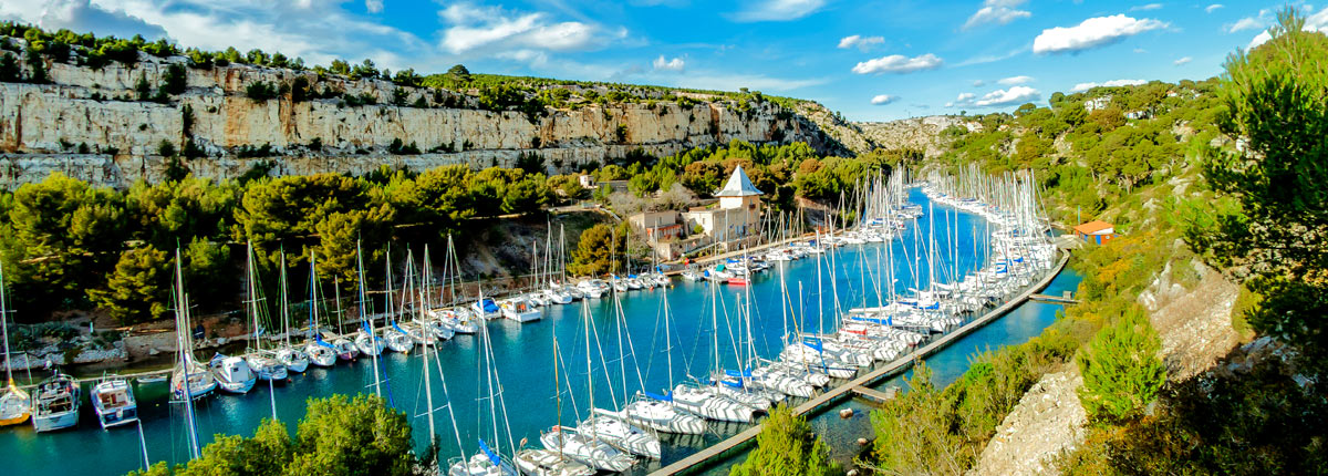 amazing views in port miou in marseilles, france