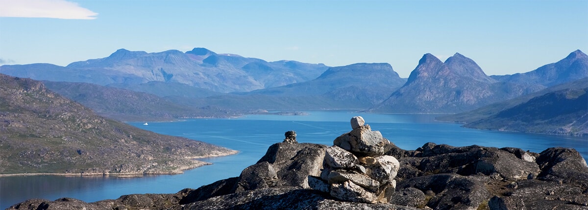 greenland tundra rocks and mountains