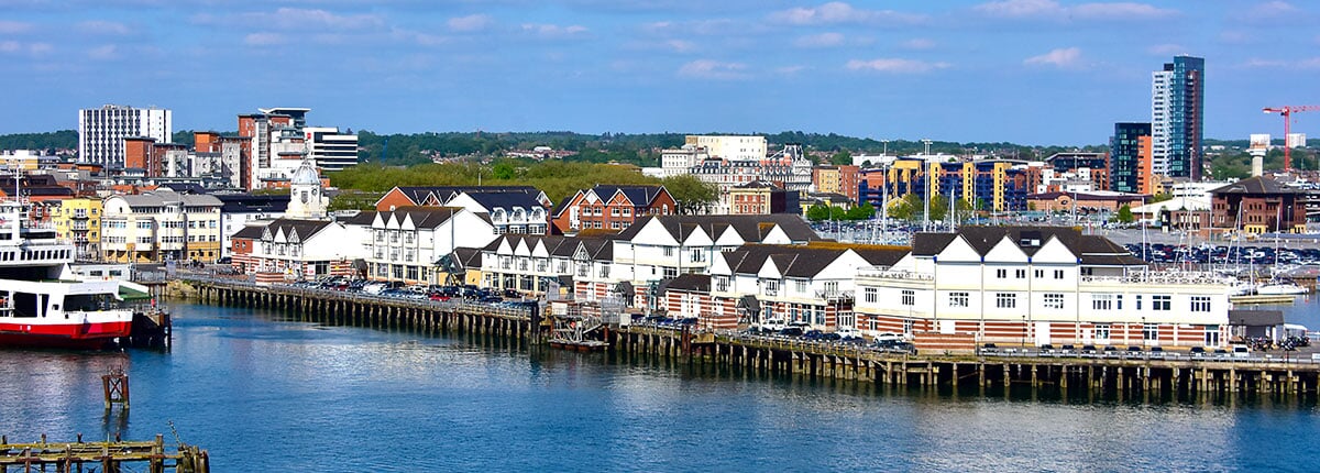 view of canal in southampton, england