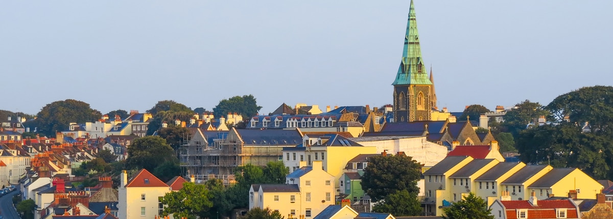 aerial view of st peter port