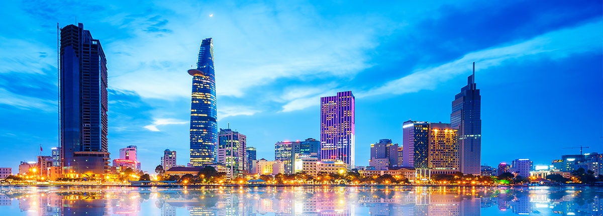 Ho Chi Minh's stunning skyline at night