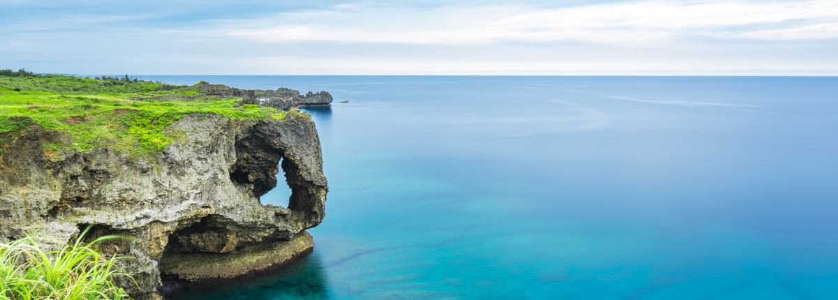 stunning view of a cliff in okinawa, japan