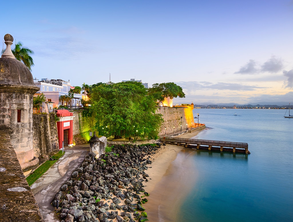 view the historic cobblestone architecture of san juan