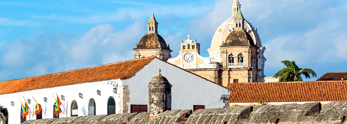 view of city buildings in cartagena