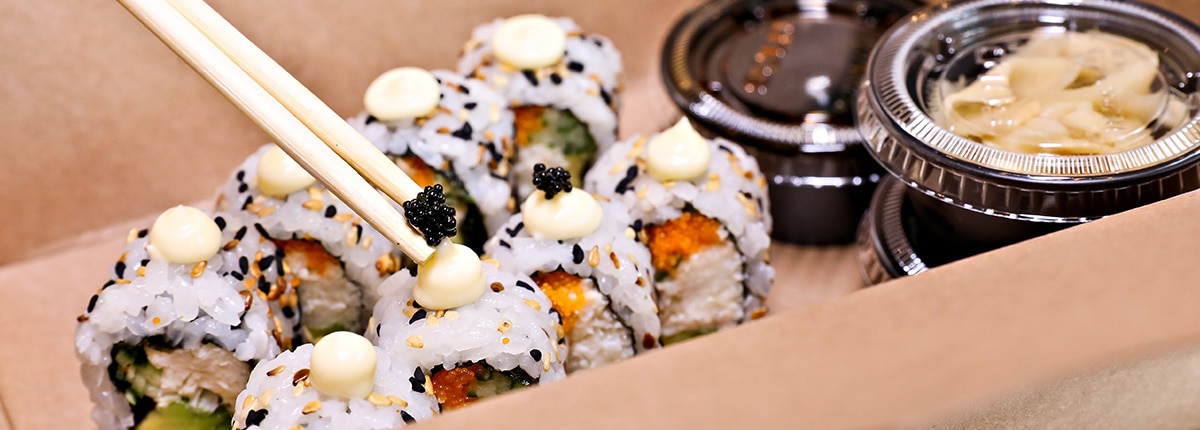 Assorted sushi rolls