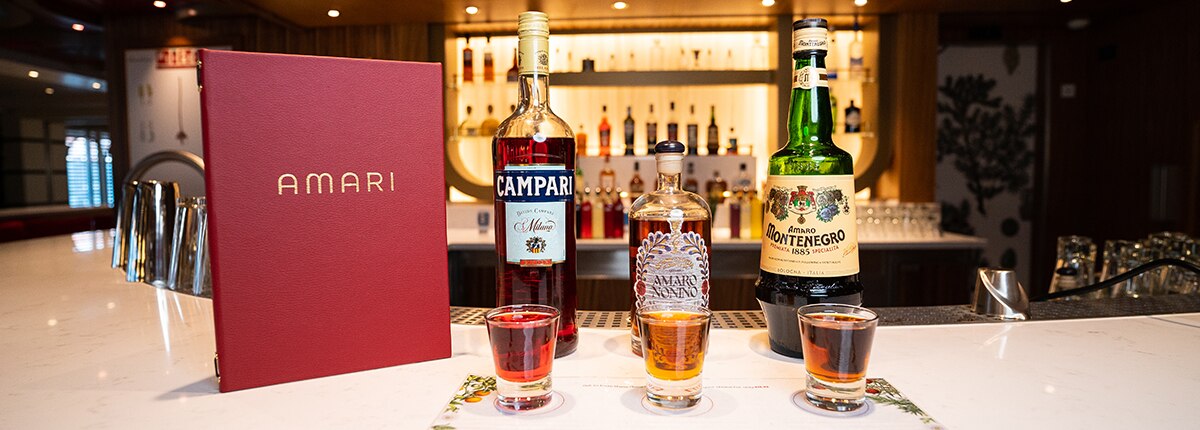 amari bar drinks amaro sampler with menu