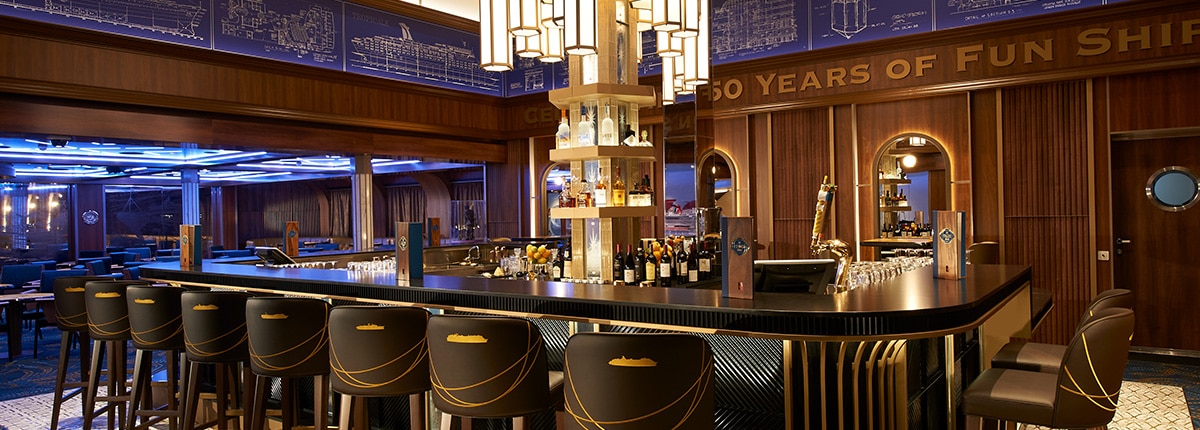 view of the golden jubilee bar onboard the carnival celebration