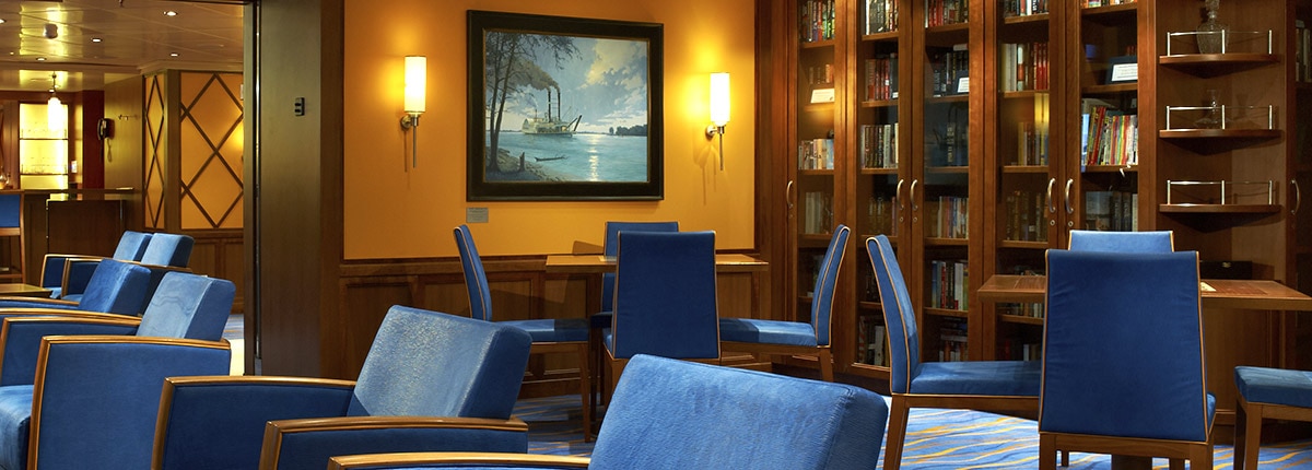 View of the library aboard Carnival Sunshine