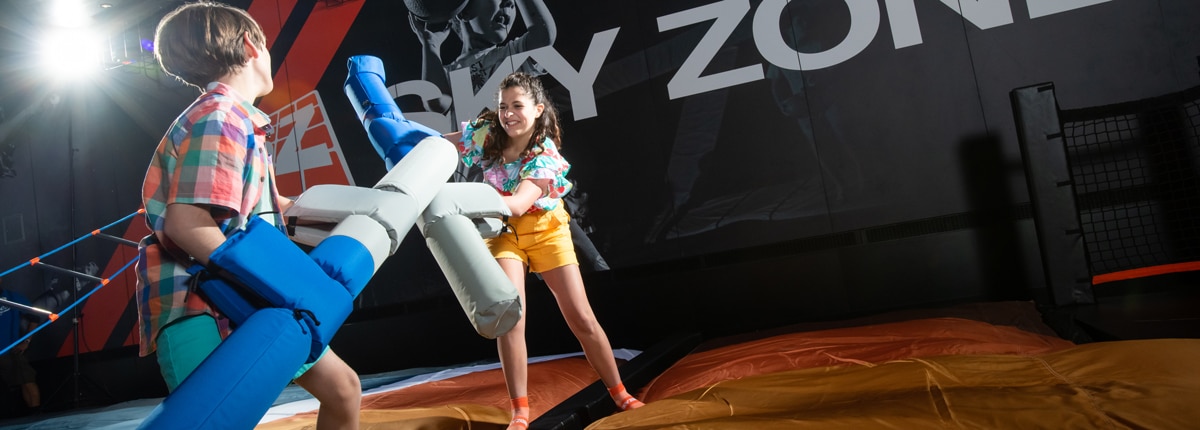 children playing at skyzone