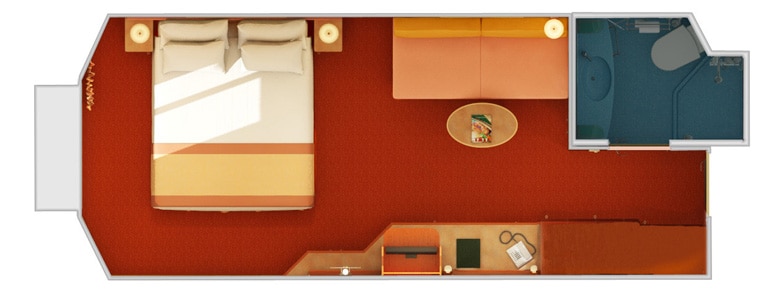 Oceanview stateroom layout