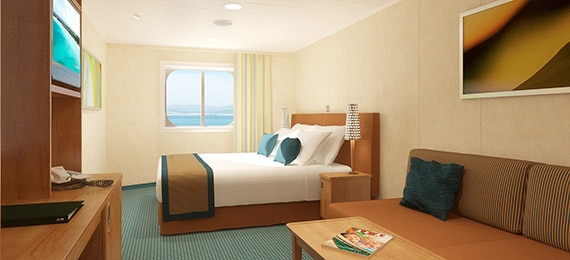 Ocean view cruise stateroom