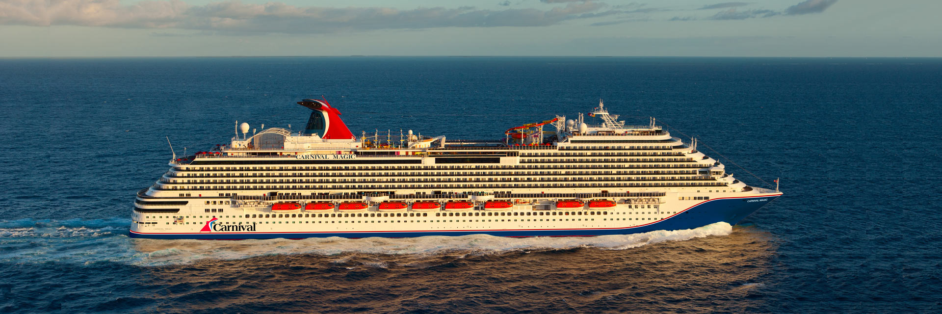 carnival magic sets sail at sea